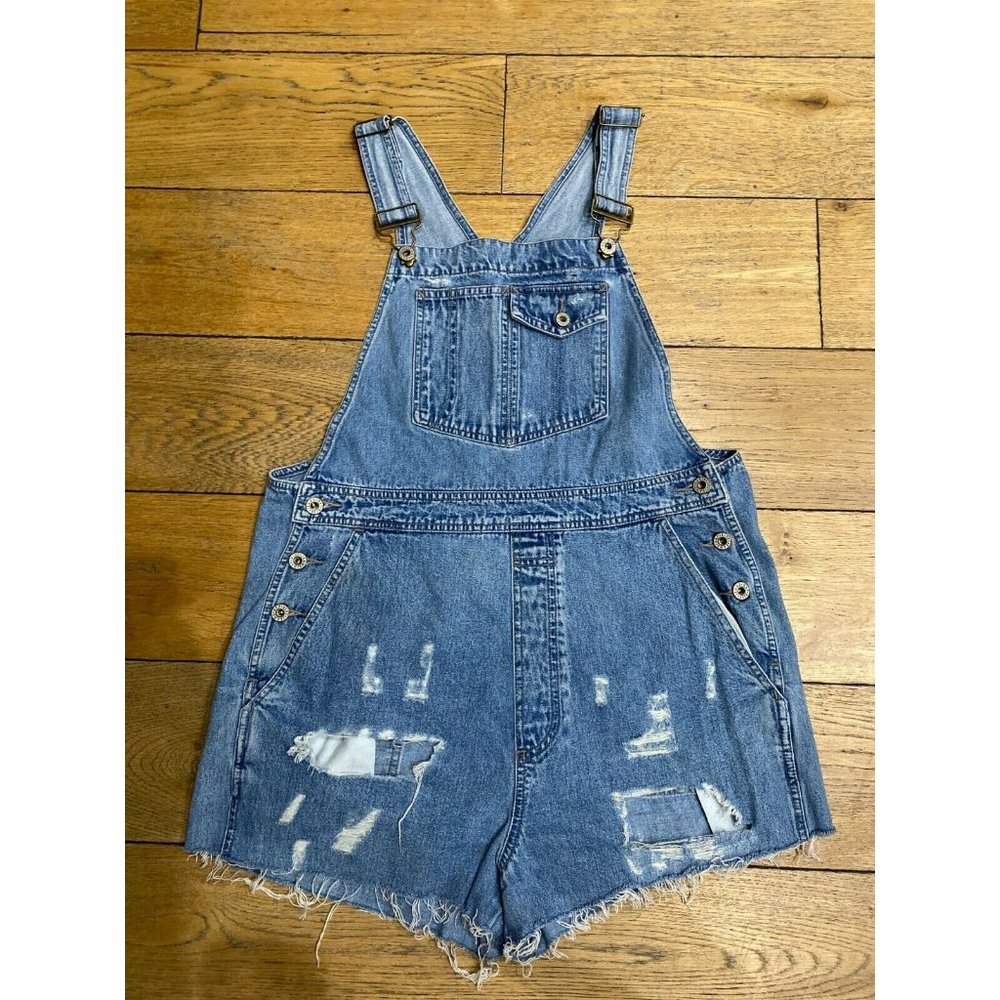 LF Furst of a Kind Denim Distressed Overalls OS/M - Picture 1 of 7